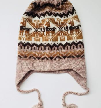 Knit Hat Chullo beige