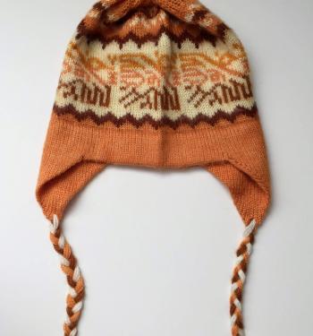 Knit Hat Chullo Light Yellow