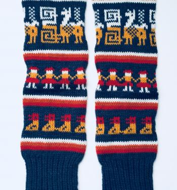 Leg Warmer Dark Blue Design